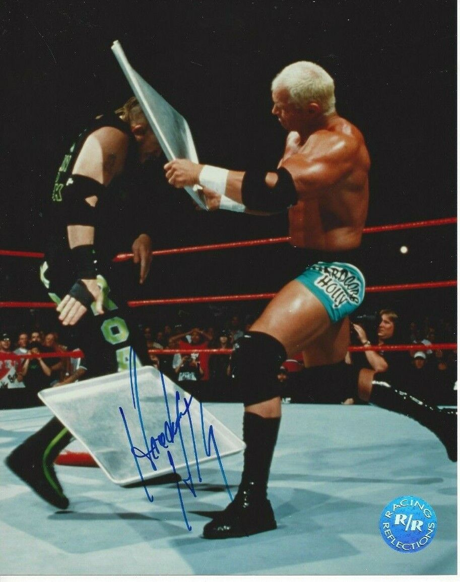 Hardcore Holly Autographed 8x10 WWE WWF TNA LegendB702