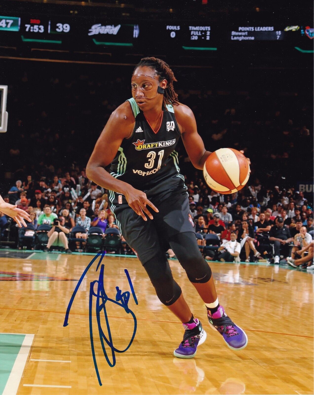 Tina Charles autographed 8x10 New York Liberty  Shipping