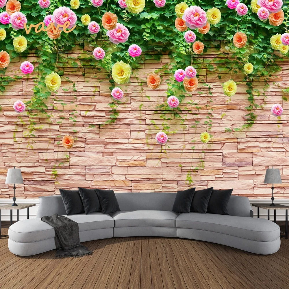 Nigikala Flower Plant Fabric Large Tapestry Wall Hanging Boho Hippie Green Floral Cloth Tapestry Aesthetic Bedroom Room Decor