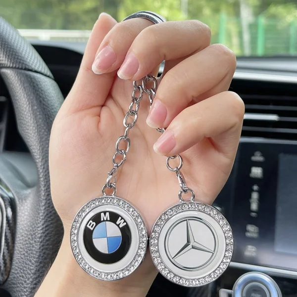 Car Keychain Car Logo Diamond Pendant