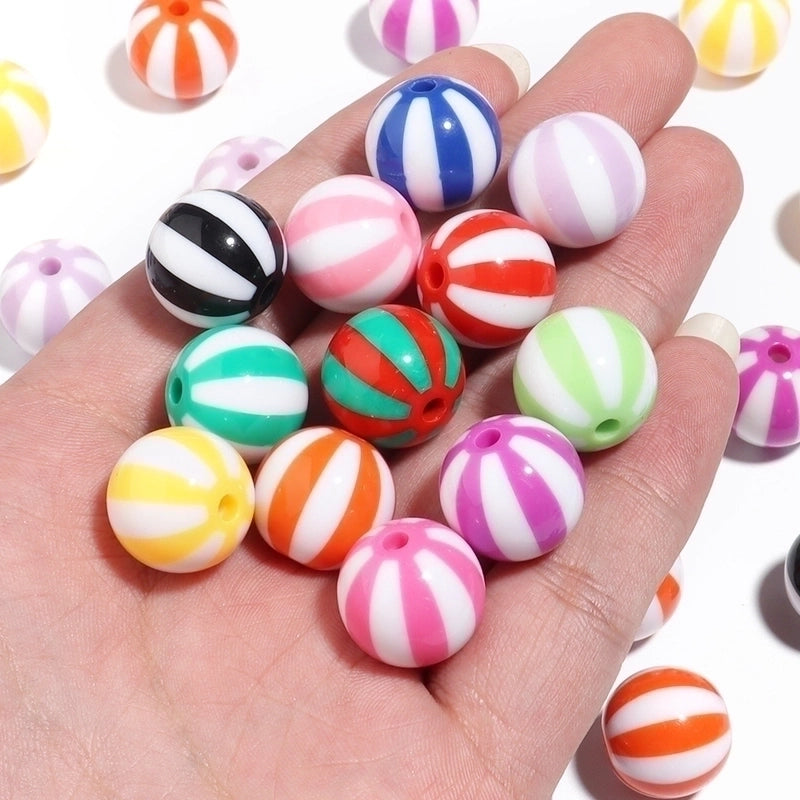 1 Set Arylic Stripe Beads