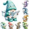 Toilette gnome-plein rond diamant peinture-30 * 30cm