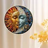 Diamond Painting PVC Glass Art Colorful Pattern Pendant Hanging Suncatcher for Indoor Outdoor