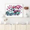 Valentines Day Flower Car Gnome - Full Round Drill Diamond Painting