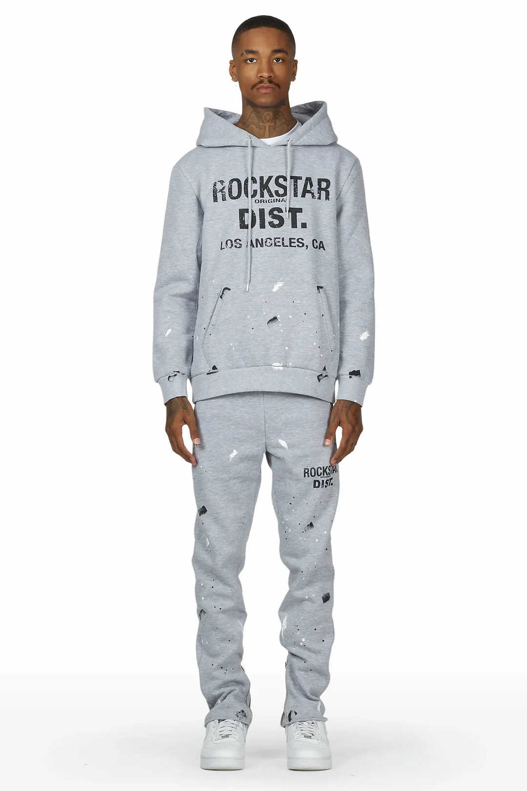 Scottie Heather Grey Hoodie Slim Fit Track Set