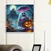 40x40cm Halloween Geist 5D DIY Vollbohrer Runde Diamond Malerei Kit Wohnkultur