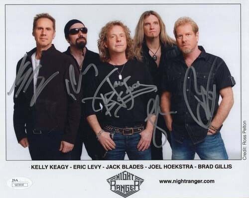 NIGHT RANGER AUTOGRAPHED 8x10 COLOR Photo Poster painting SIGNED BY WHOLE BAND reprint