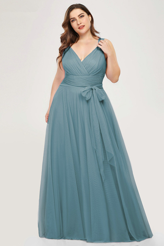 Bellasprom Sleeveless Plus Size Prom Dress Long Evening Gowns Online V-Neck