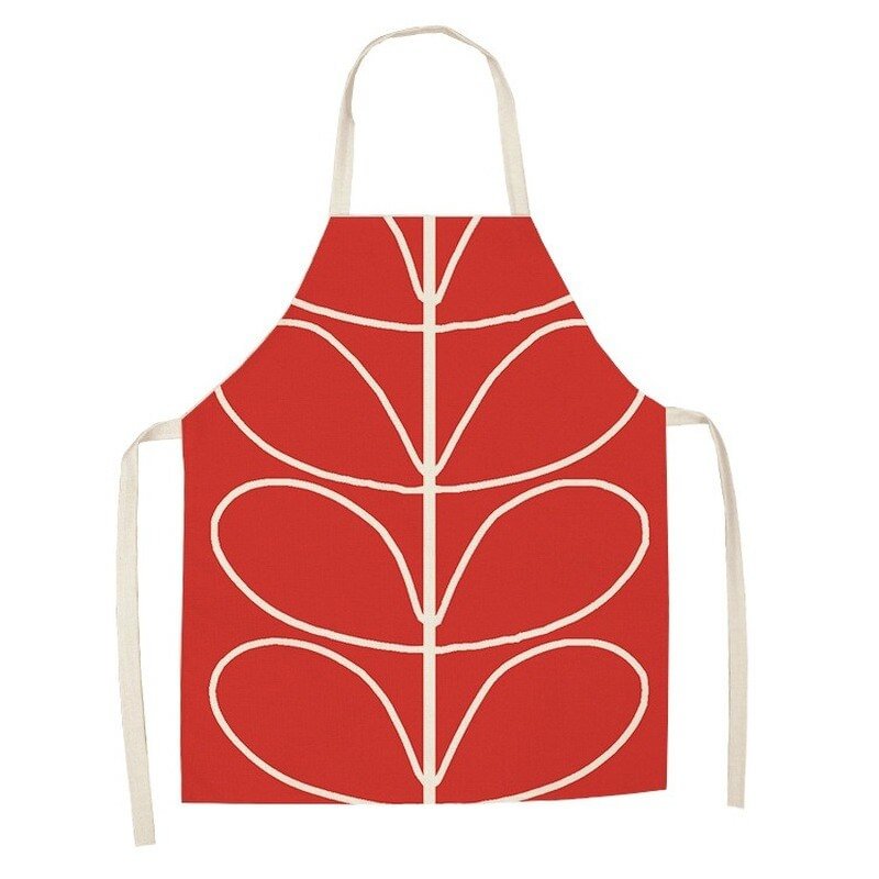 Linen Kitchen Apron - Geometric flower letclo 