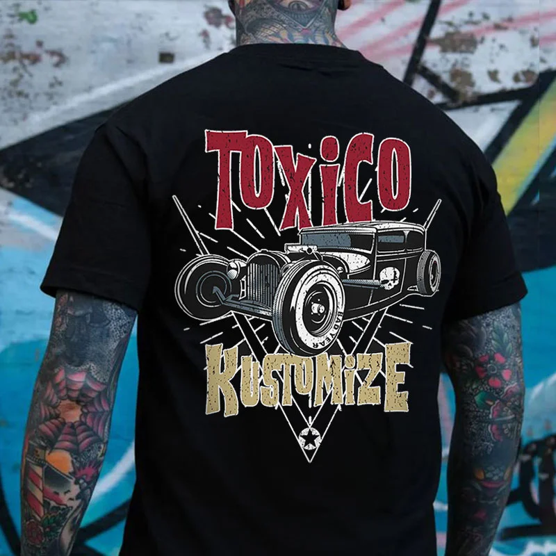 TOXICO KUSTOMIZE Classic Car Print Men's T-shirt
