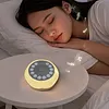 Handheld Music Sleep Instrument 4 Sleeps Timer Portable Sound Machine for Sleep Baby 8-Color Night Light with 27 Sounds for Office Privacy Travel