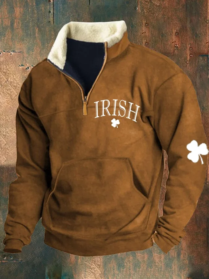Men's St. Patrick's Day Shamrock Print Sweatshirt  socialshop