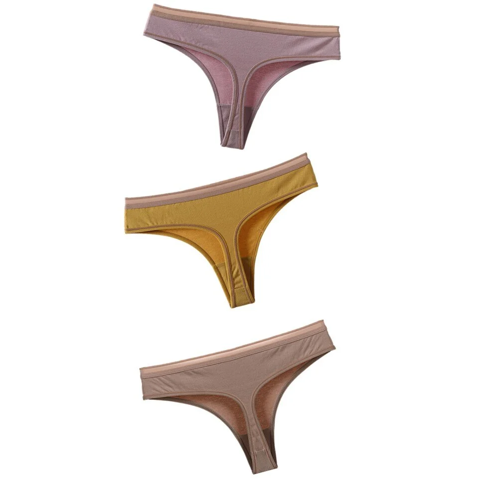 Sexy Cotton Women Thongs Panties Fashion Soft Solid Bow Seamless G-String For Women Underwear Female Lingerie Briefs Underpants