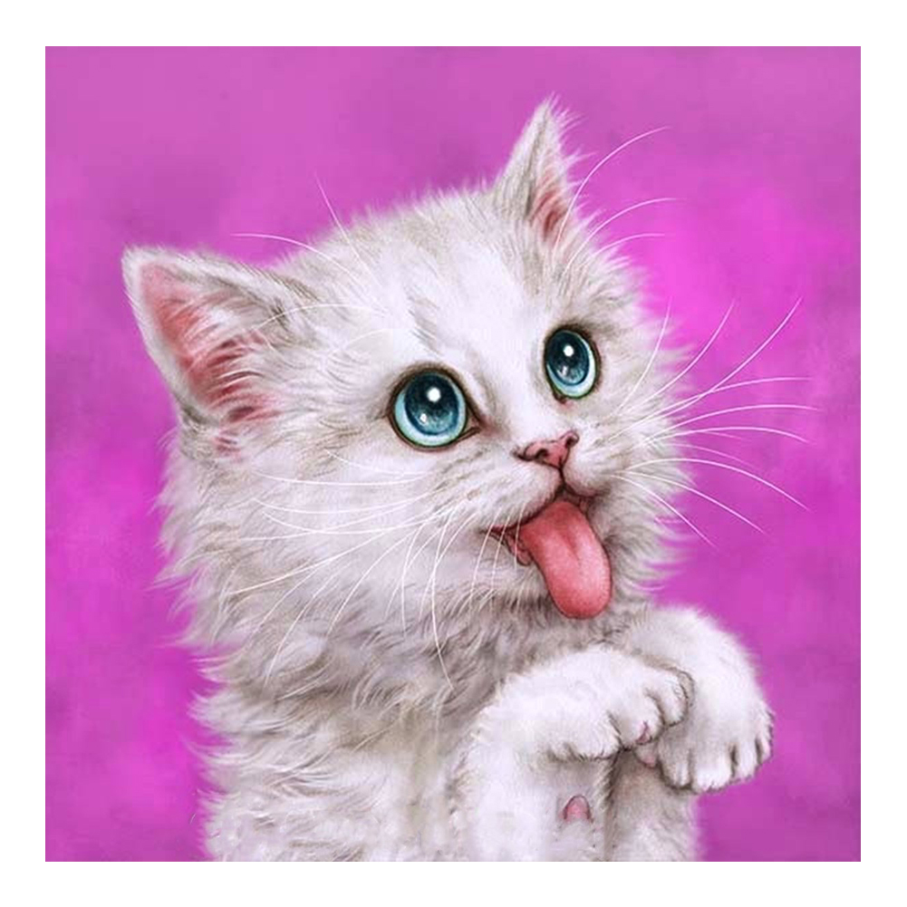 

Cute Cat - Round Drill Diamond Painting - 30*30CM, 501 Original