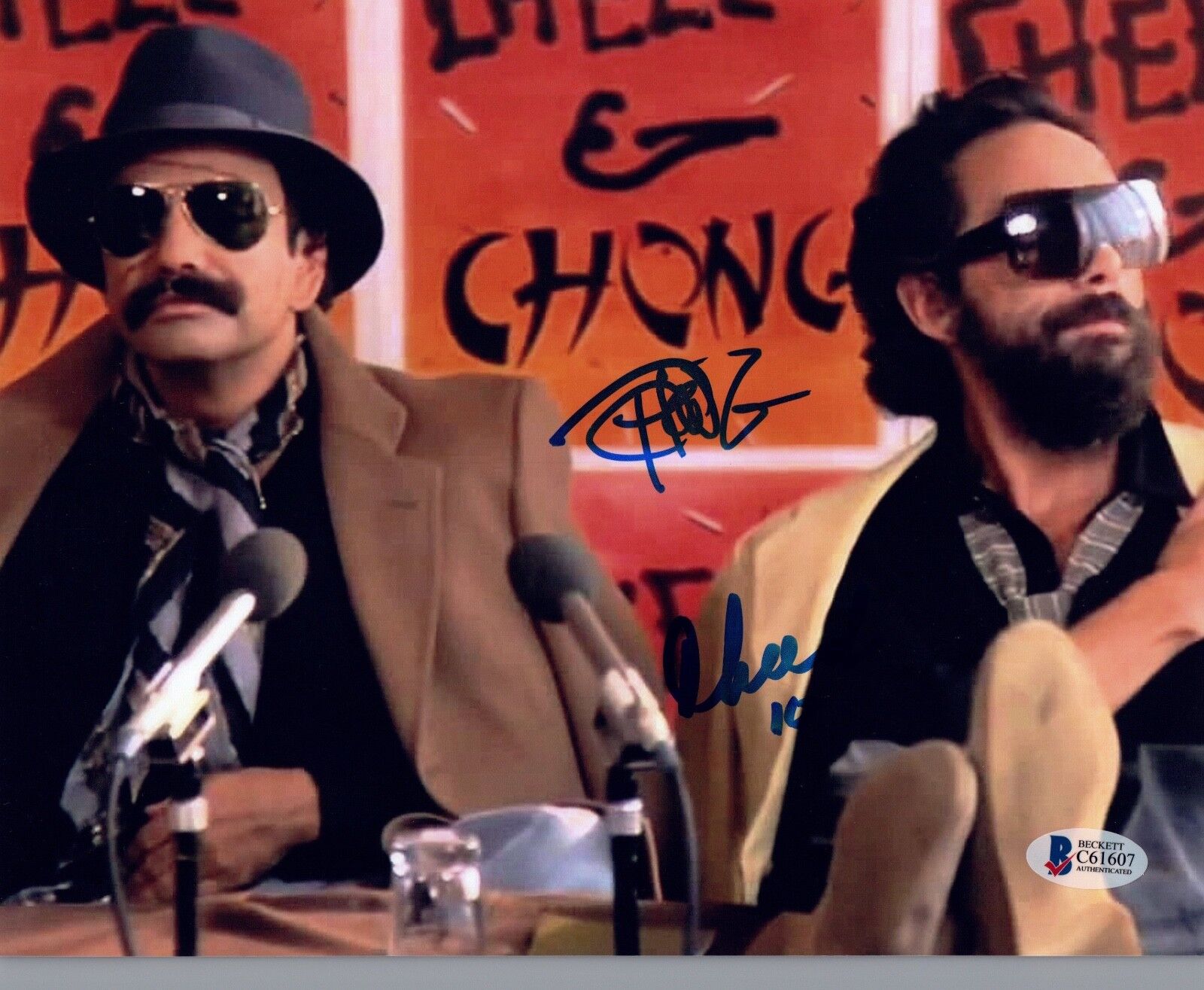 Cheech Marin & Tommy Chong Signed Autographed 8x10 Photo Poster painting Beckett BAS COA