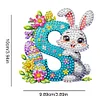 (US Only)PET Double Sided Special Shaped Easter Alphabet DIY Diamond Painting Keychain