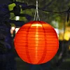8 inch LED Round Solar Lantern Solid Color Waterproof Pendant Garden Decor