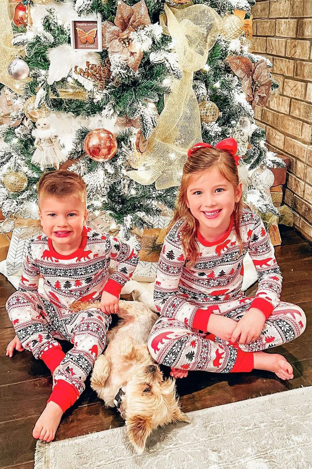 Classic Christmas Print Family Pajamas