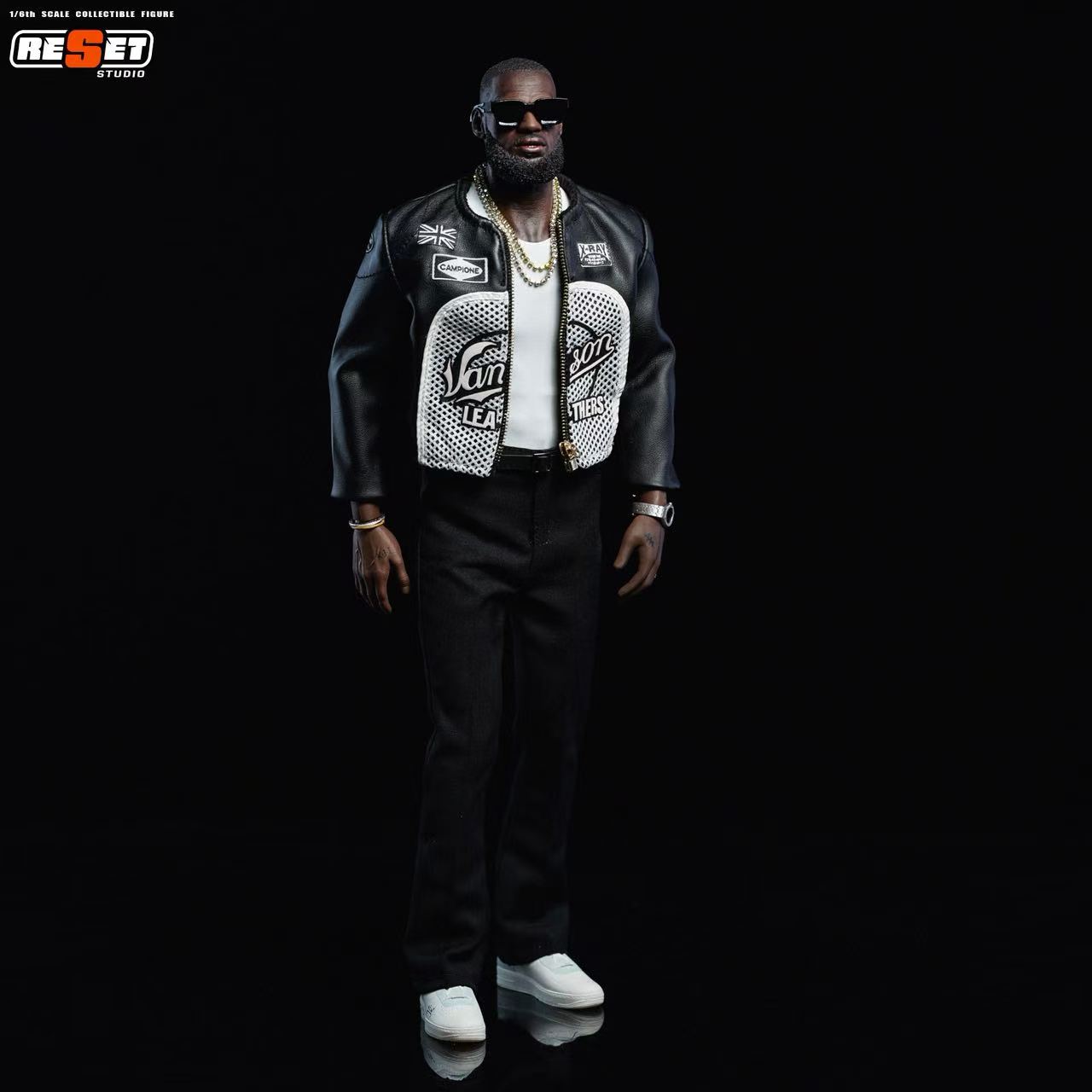 ReSet Studio - ​​1/6 가죽 재킷 르브론 제임스 아티큘레이트 피규어 한정판 NBA
