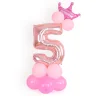 10PCS Blue Pink Party 0 - 9 Numbers Aluminum Film Latex Balloons Birthday Anniversary Decors