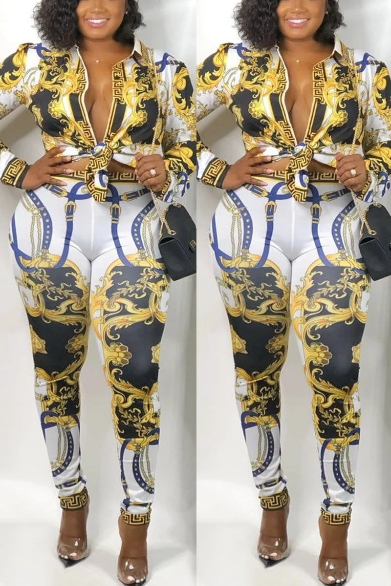 Fashion Print Two Piece