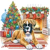 (US Only)6pcs Xmas Dog - Diamond Painting - Partial Special Shaped Drill (Canvas|30*30cm)