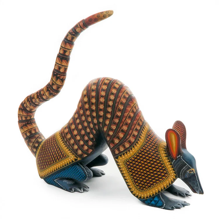 Armadillo - Oaxacan Alebrije Wood Carving - Nestor Melchor