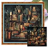 Pile Of Magic Books-11CT/14CT Stamped/Counted Cross Stitch 50*50cm/19.69*19.69in tapestrymarket