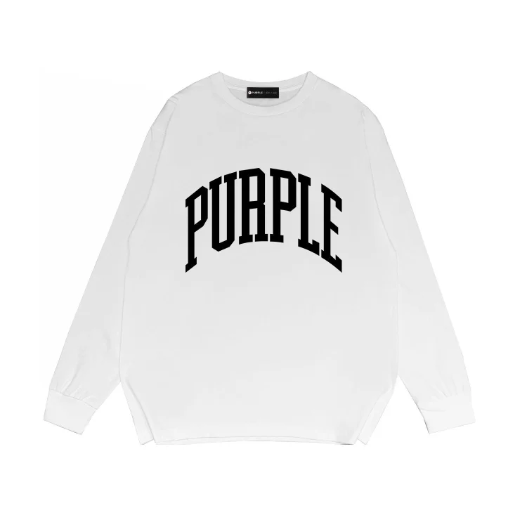 Purple Brand Long Sleeve T-Shirt Fashion Loose Long Sleeve Top