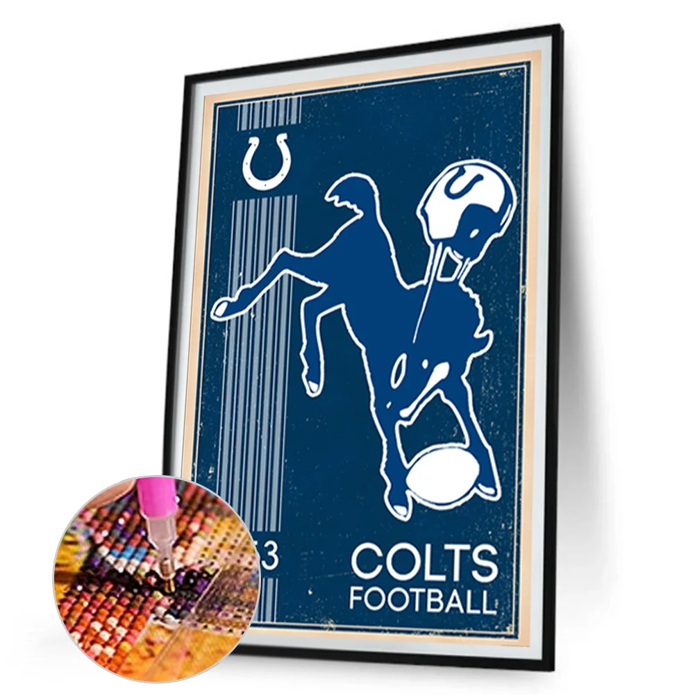 Diamond Painting - Full Round Drill - Indianapolis Colts(Canvas|30*45cm)
