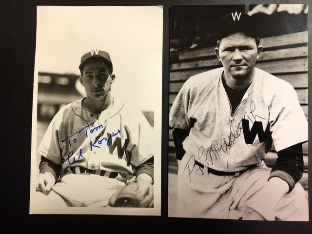 Al Kozar Washington Senators Signed 1940s Brace Photo Poster painting JSA Pre-certified