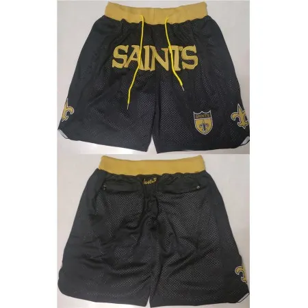 Men's New Orleans Saints Black Shorts(Run Small)