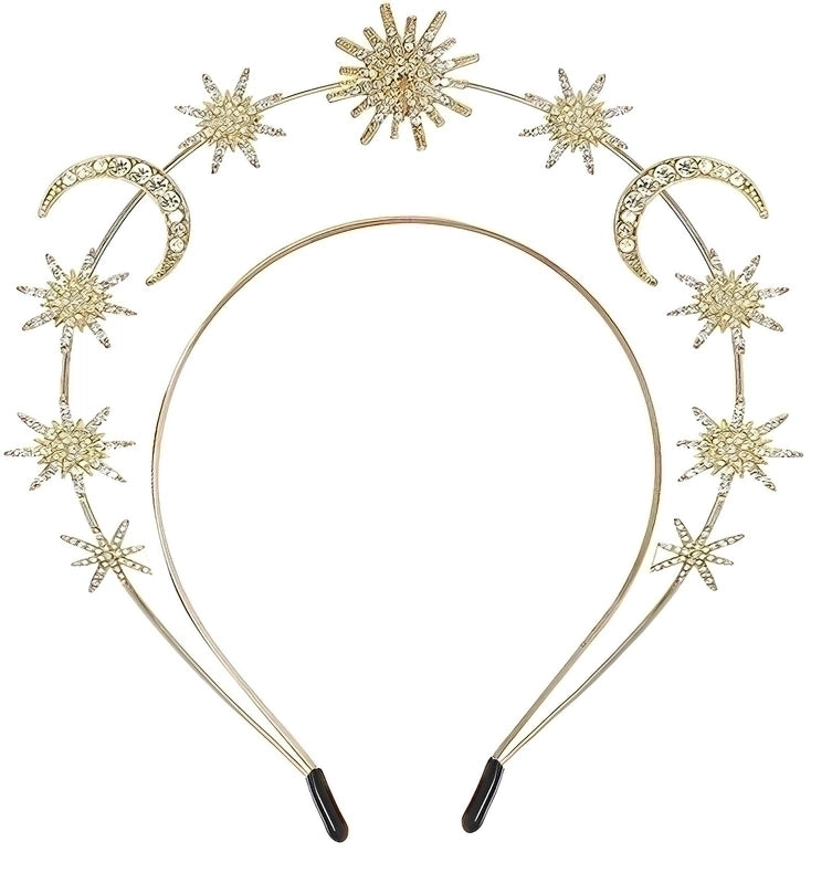 Vintage Style Sun Moon Alloy Hair Band
