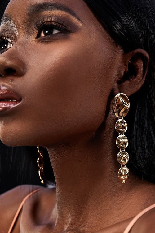 Irregular Round Chain Fashion Earrings