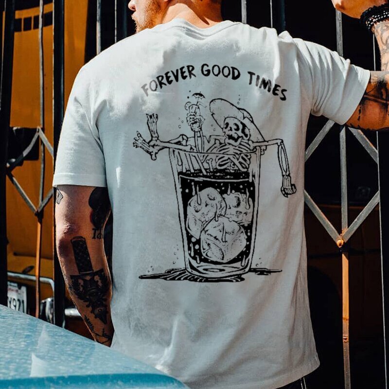 FOREVER GOOD TIMES printed T-shirt designer -  