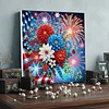 Framed Diamond Painting - Special Shaped - Independence Day (25x25cm)