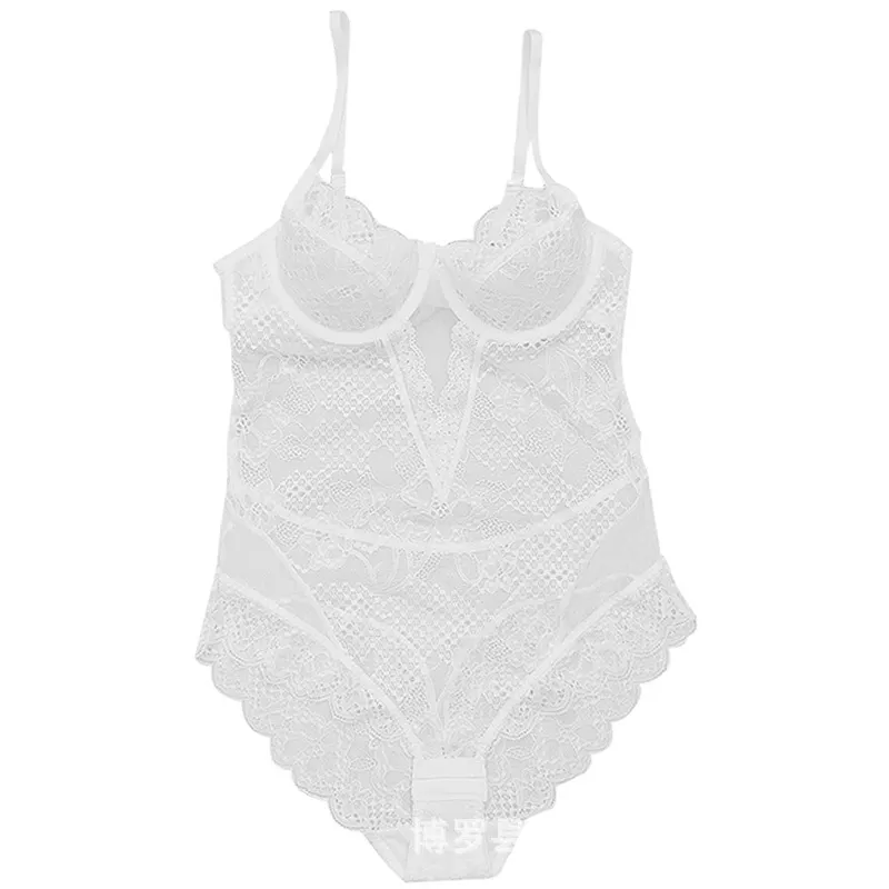 Churchf Lace Body Clothing Sexy Perspective Big Chest Small Thin Cup Large-Size Integrated T-Suited Underwear Bra