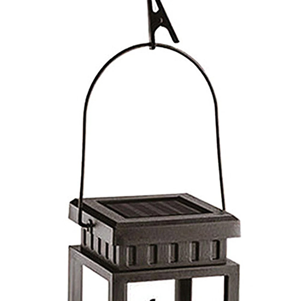 Retro Lantern Candle Twinkle Lamp LED Solar Light Garden Hanging Decoration