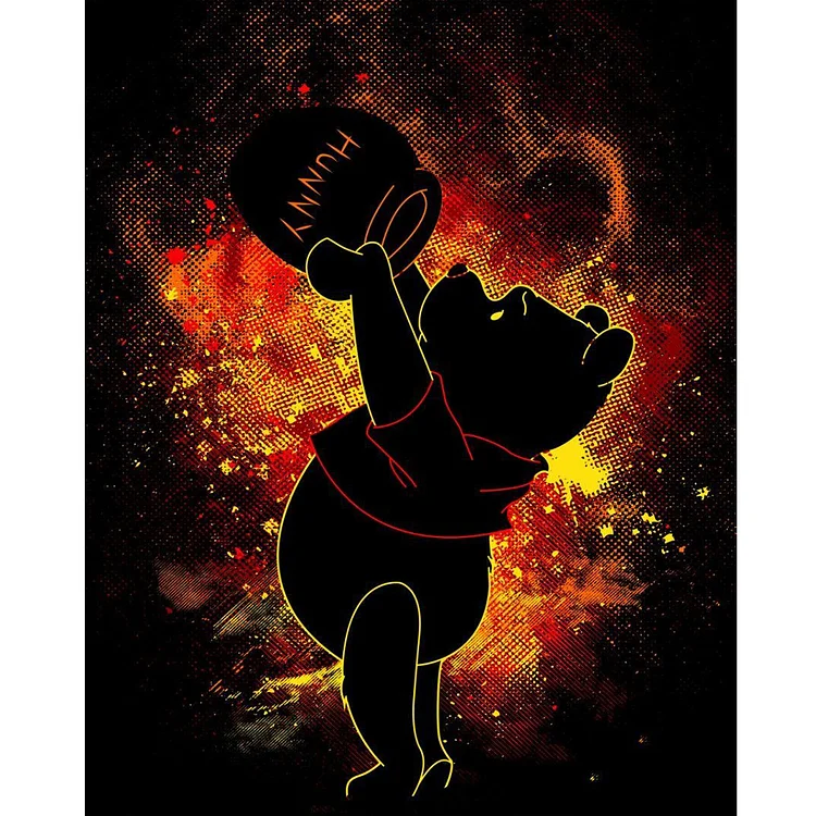 Silhouette Winnie The Pooh 40*50CM (Canvas) Full Round Drill Diamond Painting gbfke