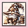 (Multi Style)Coffee Gnome-Full Embroidery 3 strands 11CT Stamped Cross Stitch-40*40CM