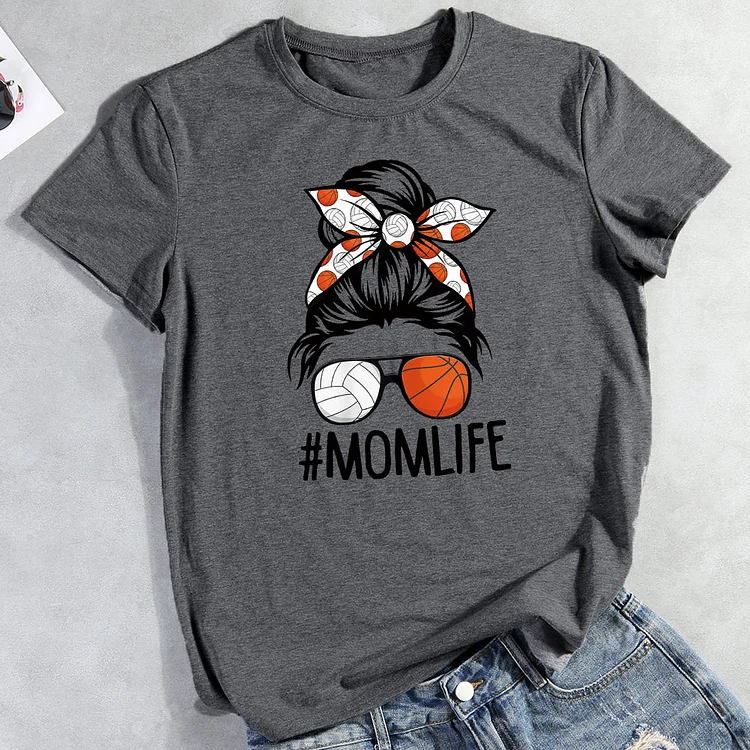 Mom Life Volleyball Basketball T-shirt Tee-013595-Annaletters