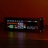Creative desktop retro electronic pseudo-fluorescent tube clock dot matrix cyber
