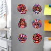 6Pcs Diamond Painting Acrylic Curly-Haired Girl Fridge Magnet for DIY Art Crafts