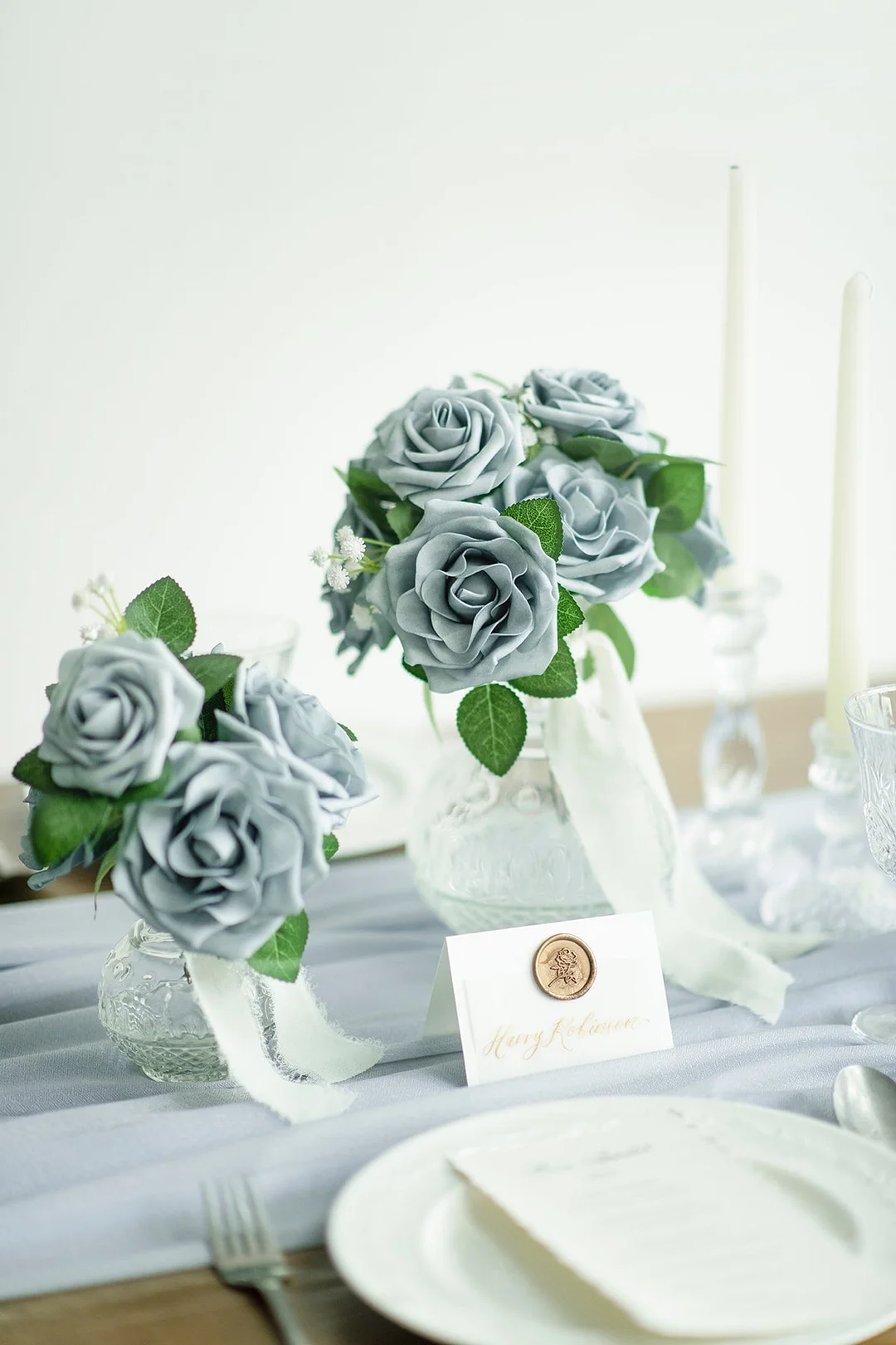 3.5" Foam Avalanche Rose with Stem - 16 Colors