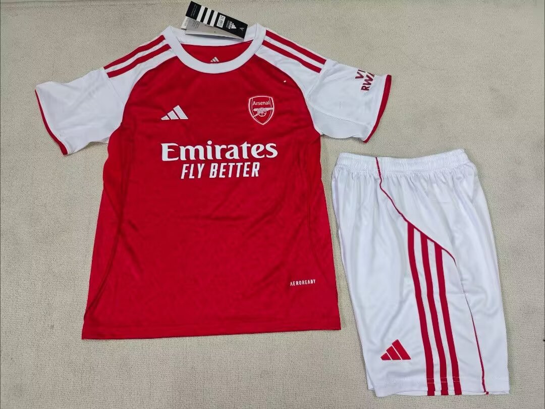 25/26 Arsenal Home Thailand version football shirt Kids Kit
