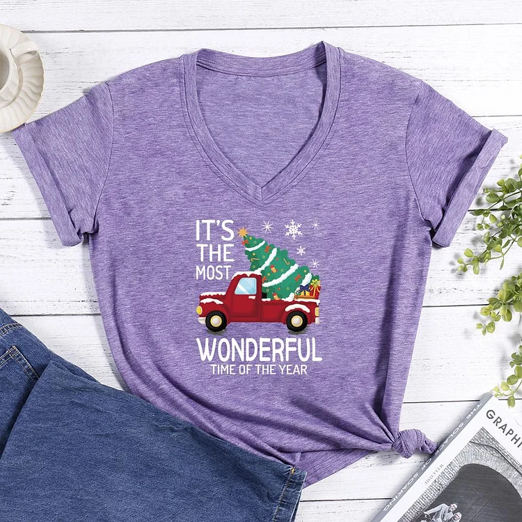 IT'S MOST WONDERFUL TIME OF THE YEAR V-neck T Shirt-Annaletters