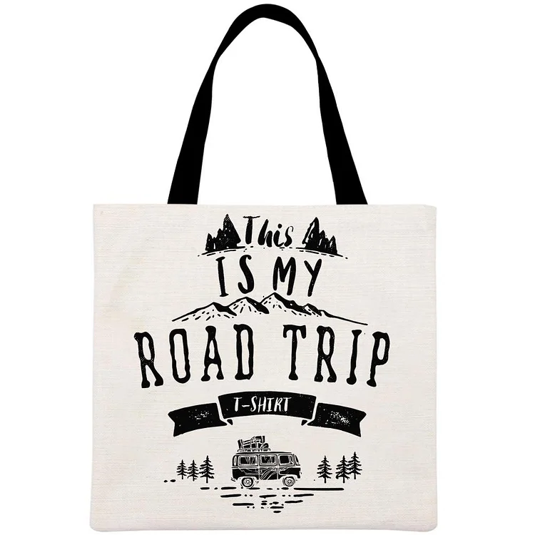 travel Printed Linen Bag-Annaletters