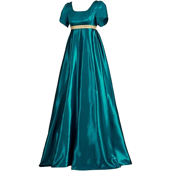 Bridgerton Season 2 Kate Cosplay Costume Kate Sharma Deluxe Satin Gown Regency Dress