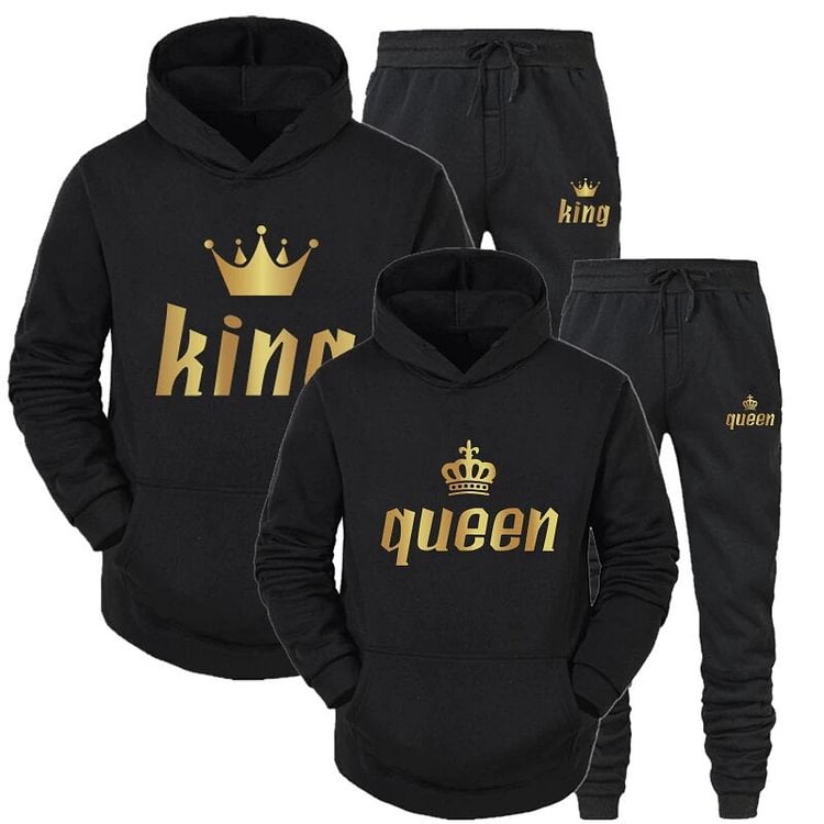 Black King & Queen Tracksuits 4 in 1