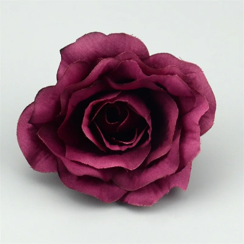 3/10pcs Large Artificial Silk Rose Flower Heads 9cm For Wedding Party Decoration DIY Scrapbook Flower Wall Craft Fake Flowers